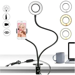 LED Ring Light Youtuber Light Stüdyo Işığı Akrobat Selfie LED Masa Lambası