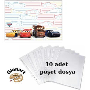 A4 Boy Çıt Çıt  Ödev Dosyası +10' Lu Poşet Dosya