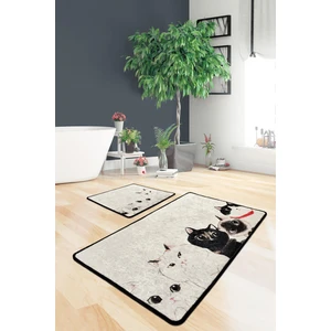 Chilai Home Angry Cats Djt 2 Li Set Banyo Halısı