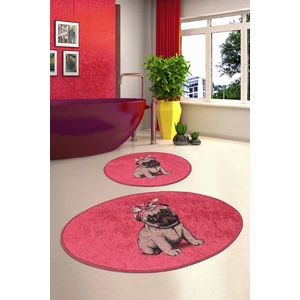 Chilai Home Pink Pug Djt 2 Li Set Banyo Halısı