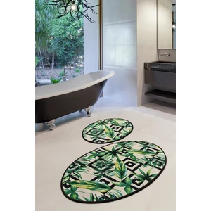 Chilai Home Botanıc 2'li Set Banyo Halısı Paspas, Klozet Takımı Djtbanyo