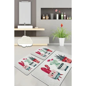 Chilai Home Happy Cactus Djt 3 Lü Set Banyo Halısı