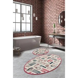 Chilai Home Makeup Dijital 2 Li Set Banyo Halısı