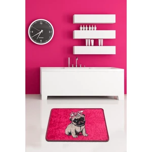 Chilai Home Pınk Pug Dijital 40X60 Cm Banyo Halısı Djt