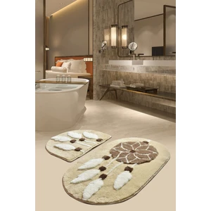 Chilai Home Rüya Kahve 2Li Set Banyo Halısı Akrilik