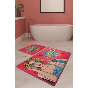 Chilai Home Pop Art Djt 2 Li Set Banyo Halısı, Paspas