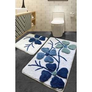 Chilai Home Kırçiçeği Mavi 2 Li Set Banyo Halısı Akrilik