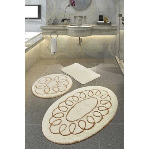 Chilai Home Safir Ekru 3'lü Banyo Takımı Seti