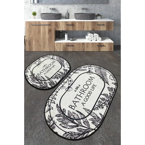 Chiali Home Chilai Home Buena Banyo Halısı Djt 2'li Set Yıkanabilir , Kaymaz Taban Banyo