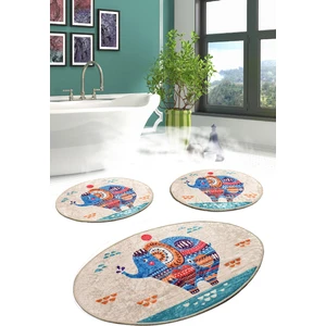 Chilai Home Etnic Djt 3 Lü Set Banyo Halısı