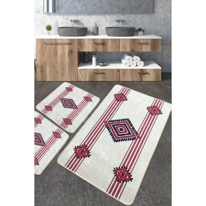 Chilai Home Meore Banyo Halısı Djt 3 Lü Set Banyo Halısı Paspas Yıkanabilir Kaymaz