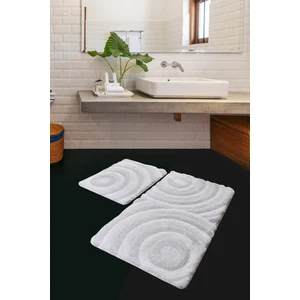 Chilai Home Wave Beyaz 2Li Set Banyo Halısı Akrilik