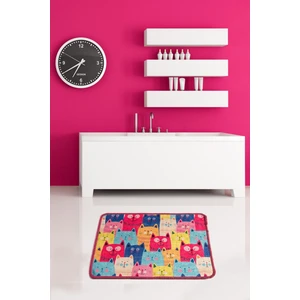 Chilai Home Meow Renkli Dijital 40X60 Cm Banyo Halısı Djt