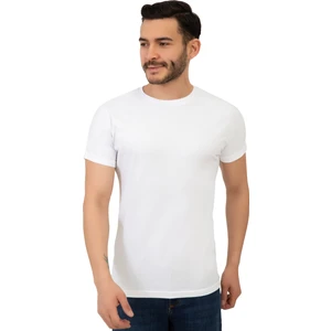 Polo State Erkek Bisiklet Yaka Regular Fit Basic Tişört Beyaz