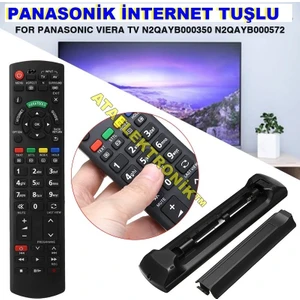 Ata Elektronik Panasonic Viera N2QAYB000752 N2QAYB000352 N2QAYB000487 N2QAYB000753 TX-L32ET5B TX-L32ET5E  LCD LED Tv Akıllı Universal Kumanda Panasonik Tüm Modeller Için Internet Tuşlu