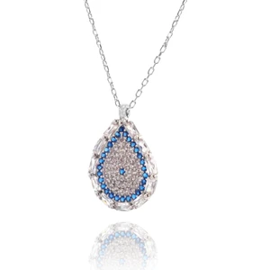 Neva Jewelry Baget Taşlı Nazar Boncuklu Kolye
