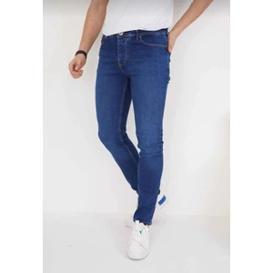 Lina Trend Erkek Koyu Mavi Düz Slim Fit Likralı Kot Pantolon