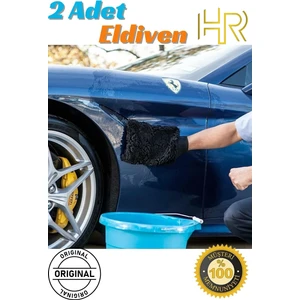 Oto Yıkama Eldiveni  Araç Temizleme Mikrofiber Araba Cila Eldiveni 2 Adet