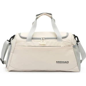 Huang Shoping Çok Fonksiyonlu Seyahat Çantası, Büyük Kapasiteli Islak ve Kuru Ayırma Spor ÇANTASI-50*23*27CM-BEYAZ (Yurt Dışından)