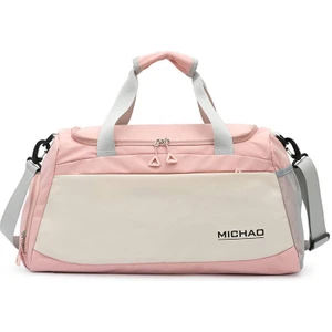 Huang Shoping Çok Fonksiyonlu Seyahat Çantası, Büyük Kapasiteli Islak ve Kuru Ayırma Spor ÇANTASI-50*23*27CM-PEMBE (Yurt Dışından)