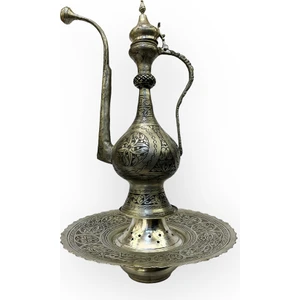 Büyük Boy Oyma Işlemeli Leğenli Ibrik