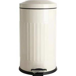 By Sevil Bysevil Vintage 16 Lt Pedallı Çöp Kovası Beyaz / Mutfak Çöp Kovası / Banyo Çöp Kovası