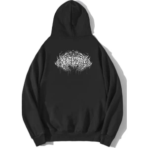 BRZ Collection Unisex Oversize Deathcore Lettering Sweatshirt Hoodie