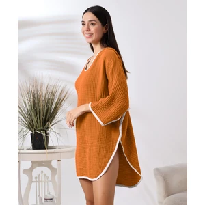 4 Kat Muslin Kapşonlu Yetişkin Kadın Panço