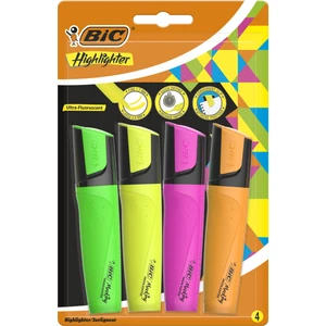 Marking Flat Highlighter Fosforlu Kalem 4 Renk