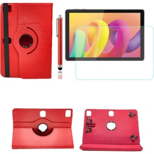 TEKNETSTORE Tcl Tab 10L 10.1" Uyumlu Kılıf 360° Dönerli Unıversal Standlı Kılıf Nano Ekran Koruyucu Kalem