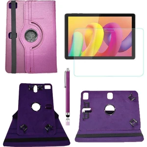 TEKNETSTORE Tcl Tab 10L 10.1" Uyumlu Kılıf 360° Dönerli Unıversal Standlı Kılıf Nano Ekran Koruyucu Kalem