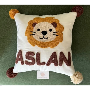 Punch Passion Isimli Bebek Takı Yastığı Dekoratif Yastık Kılıfı Punch Nakışlı Içi DOLGUSUZ-40X40