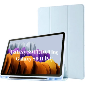 Samsung Galaxy Tab S10 Lite FE/S10/S9 FE/S9 Kılıf Kalem Bölmeli Smart Case X510 X710(12.4inç Değildir)