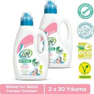 Life By Fakir Vegan Bitkisel Sıvı Bebek Deterjanı 1500 ml x 2 Adet