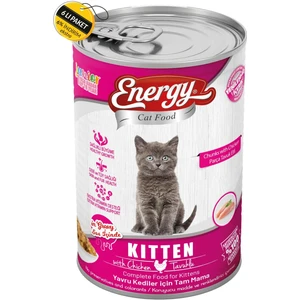 Pet Food Energy Cat Food Energy Tavuklu Yavru Islak Kedi Maması 400 gr Özel Koli 6 Adet