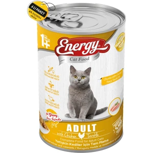 Pet Food Energy Cat Food Energy Tavuklu Yetişkin Islak Kedi Maması 400 gr Özel Koli 6 Adet