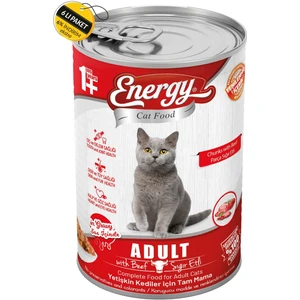 Pet Food Energy Sığır Etli Yetişkin Islak Kedi Maması 400 gr Özel Koli 6 Adet