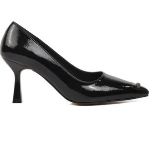 357069 Siyah Kadın Taşlı Stiletto
