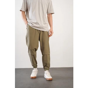 Erkek Relax Fit Kalıp Beli ve Paçası Lastikli Jogger Pantolon