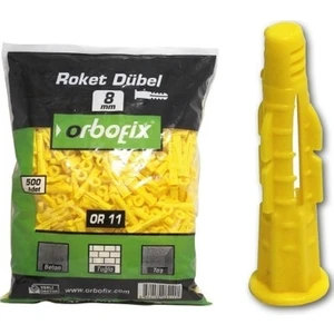 8 Lik Roket Dübel Sarı 500 Adet