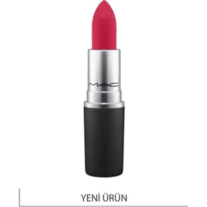 MAC Powder Kiss Lipstick - Mat Bitişli Nemlendirme Etkili Ruj - Shocking Revelation 3g