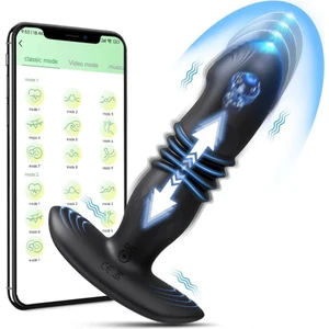 Lolita Shop App Telefon Kontrollü Vajina ve Anal Ileri Geri Hareketli Şarjlı G-Spot Giyilebilen Vibratör