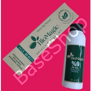 Biomagic Amonyaksız Krem Saç Boyası 60 ml (10.11 Yoğun Küllü Açık Sarı) & 30 Vol. Oksidan 90 ml