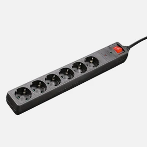 Hm 137311 2 Metre 6'lı Akım Korumalı Priz Siyah