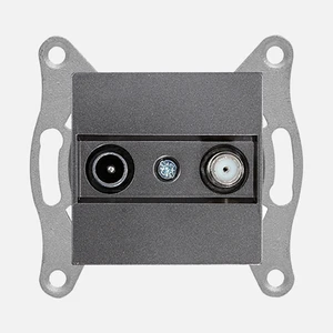 Rita Mekanizmalı Tuş Tv-Sat Prizi (Sonlu) Füme