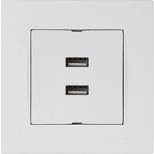 Rita 2'li USB Şarj Prizi Beyaz