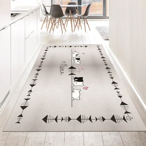 Viyana Home Dijital Baskılı Kaymaz Taban Yıkanabilir Mutfak Halısı Yolluk, V-Mutfak-10-Gri,