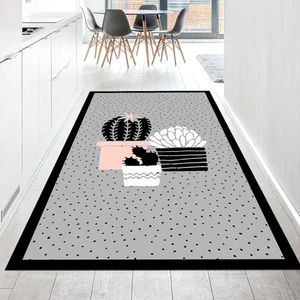Viyana Home Dijital Baskılı Kaymaz Taban Yıkanabilir Mutfak Halısı Yolluk, V-Mutfak-38-Gri,