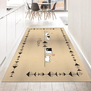 Viyana Home Dijital Baskılı Kaymaz Taban Yıkanabilir Mutfak Halısı Yolluk, V-Mutfak-10-Krem,