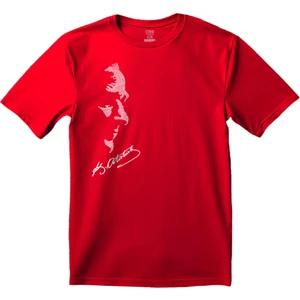 Crea Eymer Wear Atatürk Kristal Taş Baskılı Kırmızı Tişört